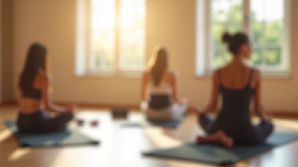 Persone che praticano yoga e stretching in una classe tranquilla con tappetini e luce naturale morbida